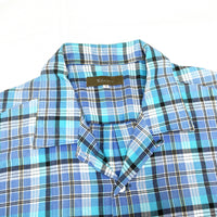 (DESIGNERS) Y's for MEN PLAID PATTERN LOOP COLLAR SHORT SLEEVE BOX SHIRT