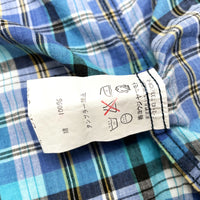 (DESIGNERS) Y's for MEN PLAID PATTERN LOOP COLLAR SHORT SLEEVE BOX SHIRT