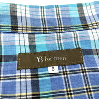 (DESIGNERS) Y's for MEN PLAID PATTERN LOOP COLLAR SHORT SLEEVE BOX SHIRT