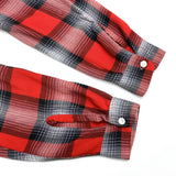 (VINTAGE) 1950'S～ TOWNCRAFT SHADOW PLAID RAYON OPEN COLLAR BOX SHIRT AS IS