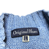 (vintage) Original Blues INDIGO COTTON GUERNSEY SWEATER
