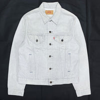 (VINTAGE) 1980'S MADE IN USA Levi's 70506-0257 4 POCKET GRAY DENIM TRUCKER JACKET
