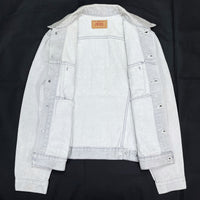 (VINTAGE) 1980'S MADE IN USA Levi's 70506-0257 4 POCKET GRAY DENIM TRUCKER JACKET