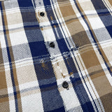 (boro) 1980'S～ MADE IN USA FIVE BROTHER PLAID PATTERN HEAVY FLANNEL SHIRT