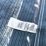 (vintage) 2000'S～ UNKNOWN COTTON LINEN STRIPED PATTERN SHORT SLEEVE ANARCHY SHIRT