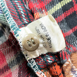 (VINTAGE) 1990'S APORE PATCHWORK HOODED HEAVY FLANNEL SHIRT