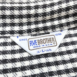(VINTAGE) 1980'S MADE IN USA FIVE BROTHER HOUNDSTOOTH PATTERN HEZVY FLANNEL SHIRT