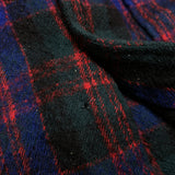 (designers) 2000 MADE IN JAPAN COMME des GARCONS HOMME 3 TYPES OF PLAID PATTERN PANELED MILLED WOOL SHIRT
