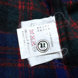 (designers) 2000 MADE IN JAPAN COMME des GARCONS HOMME 3 TYPES OF PLAID PATTERN PANELED MILLED WOOL SHIRT