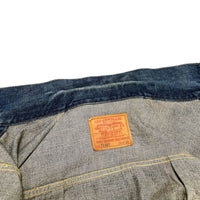(VINTAGE) 1995 MADE IN JAPAN Levi's 71507XX LEATHER PATCH DISTRESSED DENIM TRUCKER JACKET