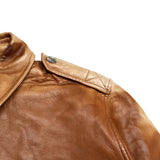 (VINTAGE) 1990'S MADE IN ITALY POLO RALPH LAUREN LAMB LEATHER BELTED JACKET AS IS