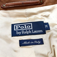 (VINTAGE) 1990'S MADE IN ITALY POLO RALPH LAUREN LAMB LEATHER BELTED JACKET AS IS