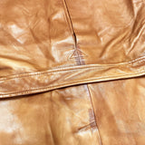 (VINTAGE) 1990'S MADE IN ITALY POLO RALPH LAUREN LAMB LEATHER BELTED JACKET AS IS