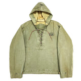 (BORO) 1940'S USN LACE UP PULLOVER HOODED DECK RAIN JACKET