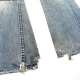 (VINTAGE) 1970'S Levi's 684 CORDUROY PATCHWORK REMAKE DENIM PANTS