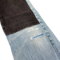 (VINTAGE) 1970'S Levi's 684 CORDUROY PATCHWORK REMAKE DENIM PANTS