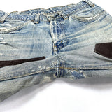 (VINTAGE) 1970'S Levi's 684 CORDUROY PATCHWORK REMAKE DENIM PANTS
