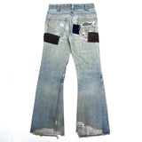 (VINTAGE) 1970'S Levi's 684 CORDUROY PATCHWORK REMAKE DENIM PANTS