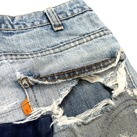 (VINTAGE) 1970'S Levi's 684 CORDUROY PATCHWORK REMAKE DENIM PANTS