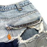 (VINTAGE) 1970'S Levi's 684 CORDUROY PATCHWORK REMAKE DENIM PANTS