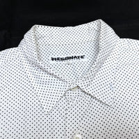 (DESIGNERS) 2000'S～ RESONATE GOOD ENOUGH POLKA DOT PATTERN MESH PANELED DESIGN SHORT SLEEVE SHIRT