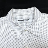 (DESIGNERS) 2000'S～ RESONATE GOOD ENOUGH POLKA DOT PATTERN MESH PANELED DESIGN SHORT SLEEVE SHIRT