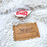 (VINTAGE) 1980'S～ Levi's WHITE TAB 4 POCKET DENIM SHERPA VEST
