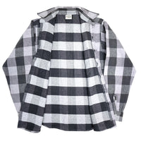 (VINTAGE) 1990'S FIVE BROTHER BLOCK CHECKERED HEAVY FLANNEL SHIRT