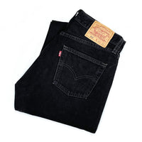 (VINTAGE) 1999 MADE IN USA Levi's 501 POST DYED BLACK DENIM PANTS