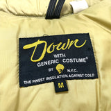 (VINTAGE) MADE IN USA Down WITH GENERIC COSTUME FADED HOODED DOWN JACKET