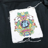 (DESIGNERS) 2000'S PHENOMENON SHIRT FABRIC DOUBLE BREASTED BIKER JACKET WITH SAFETY PIN