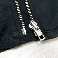 (DESIGNERS) 2000'S PHENOMENON SHIRT FABRIC DOUBLE BREASTED BIKER JACKET WITH SAFETY PIN