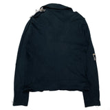 (DESIGNERS) 2000'S PHENOMENON SHIRT FABRIC DOUBLE BREASTED BIKER JACKET WITH SAFETY PIN