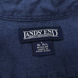 (VINTAGE) 1990'S～ MADE IN HONG KONG LANDS END LINEN 100% SHORT SLEEVE BOX SHIRT