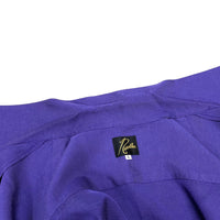 (DESIGNERS) needles UNTRIMMED HEM DESIGN RAYON OPEN COLLAR BOX SHIRT