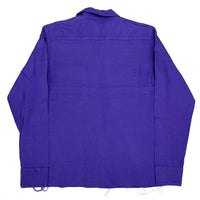 (DESIGNERS) needles UNTRIMMED HEM DESIGN RAYON OPEN COLLAR BOX SHIRT