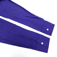 (DESIGNERS) needles UNTRIMMED HEM DESIGN RAYON OPEN COLLAR BOX SHIRT