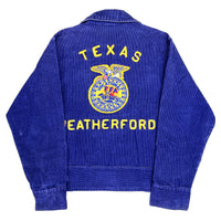 (VINTAGE) 1970'S FFA CHAIN STITCHED EMBROIDERED CORDUROY JACKET