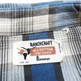 (VINTAGE) 1960'S～ RANCHCRAFT by Penneys SHADOW PLAID COTTON SHORT SLEEVE WESTERN SHIRT