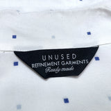 (designers) MADE IN JAPAN UNUSED SQUARE POLKA DPT PATTERN RAYON LOOP COLLAR SHORT SLEEVE BOX SHIRT