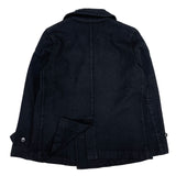 (DESIGNERS) AD2009 BLACK COMME des GARCONS BONDAGE STYLE FULLFILLED DOUBLE BREASTED WOOL JACKET