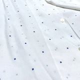 (designers) MADE IN JAPAN UNUSED SQUARE POLKA DPT PATTERN RAYON LOOP COLLAR SHORT SLEEVE BOX SHIRT