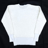 (VINTAGE) 1970'S Lally LONG RIB PLAIN QUILTED SWEAT SHIRT