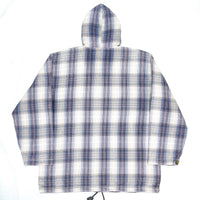 (VINTAGE) 1990'S FREAKS SHADOW PLAID HALF ZIP FLANNEL HOODIE