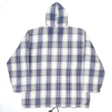 (VINTAGE) 1990'S FREAKS SHADOW PLAID HALF ZIP FLANNEL HOODIE