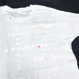 (T-SHIRT) 1970'S～ MADE IN USA UNKNOWN DOUBLE SIDED ENGLISH CHARACTER STICKER T-SHIRT BORO