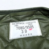 (vintage) DEAD STOCK NEW 1989 BELGIUM ARMY QUILTING CARDIGAN JACKET