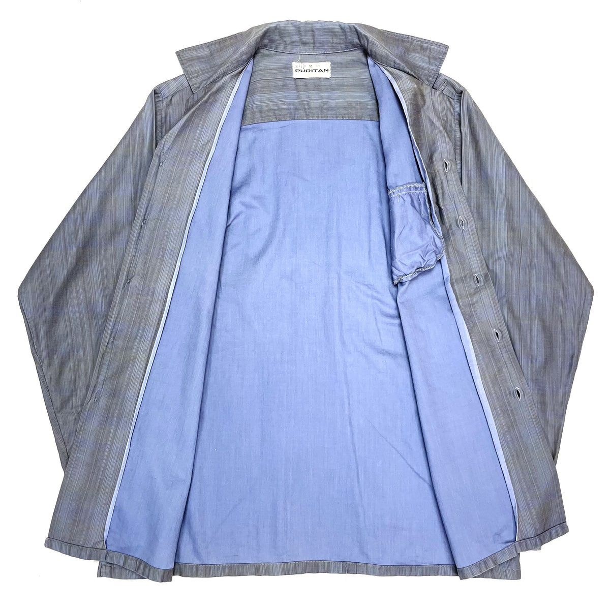 (VINTAGE) 1960'S MADE IN USA PURITAN LATTICE PATTERN COTTON OPEN COLLA ...