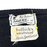 (VINTAGE) 1970'S bullock's westwood V NECK CASHMERE KNIT