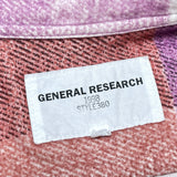 (designers) 1998 MADE IN JAPAN GENERAL RESEARCH LATTICE PATTERN LOOP COLLAR BOX LIGHT FLANNEL SHIRT WITH PARASITE POCKET
